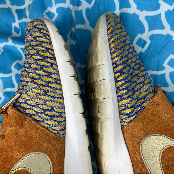 Nike Men’s size 10 Roshe NM flyknit PRM premium brown mocha navy casual sneakers - Picture 9 of 11